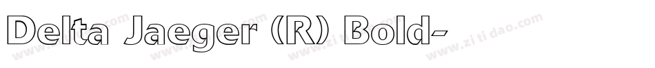 Delta Jaeger (R) Bold字体转换